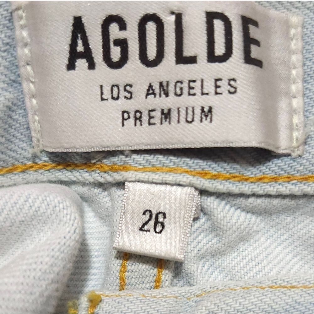 Agolde Jaime High Rise Classic Meadow Button Fly Light Wash US 26 - Picture 8 of 10